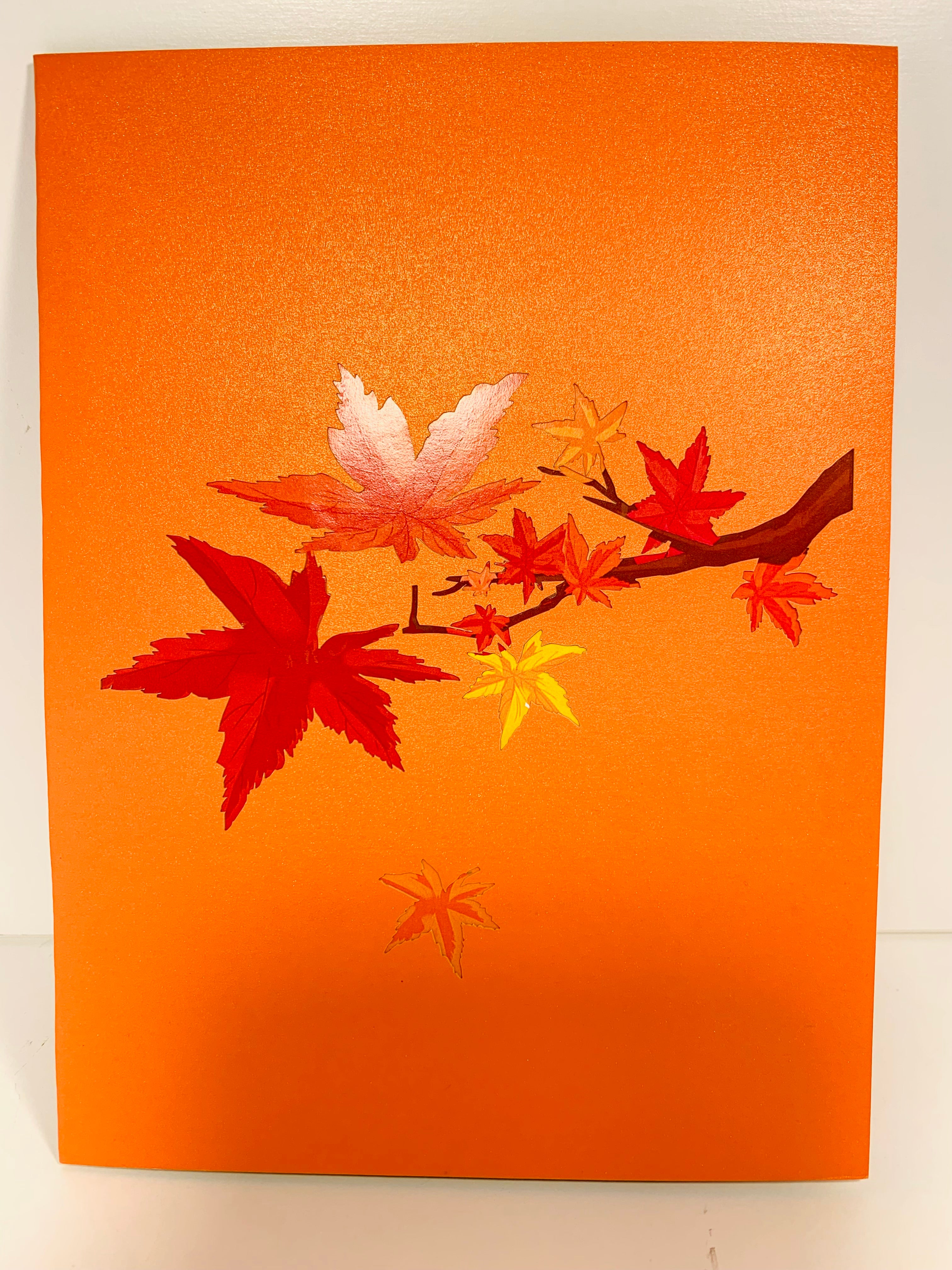 Japanese Maple Forest in Fall - Autumn Foliage 3D POP UP GREETING CARD - Created by Origami Pop Cards Australian Design & Handmade 3D Pop Up Magical Paper Cards, Handmade Pop Up Cards Happy Valentine's Day Celebrate Love Heart Fell and Romantic