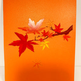 Japanese Maple Forest in Fall - Autumn Foliage 3D POP UP GREETING CARD - Created by Origami Pop Cards Australian Design & Handmade 3D Pop Up Magical Paper Cards, Handmade Pop Up Cards Happy Valentine's Day Celebrate Love Heart Fell and Romantic