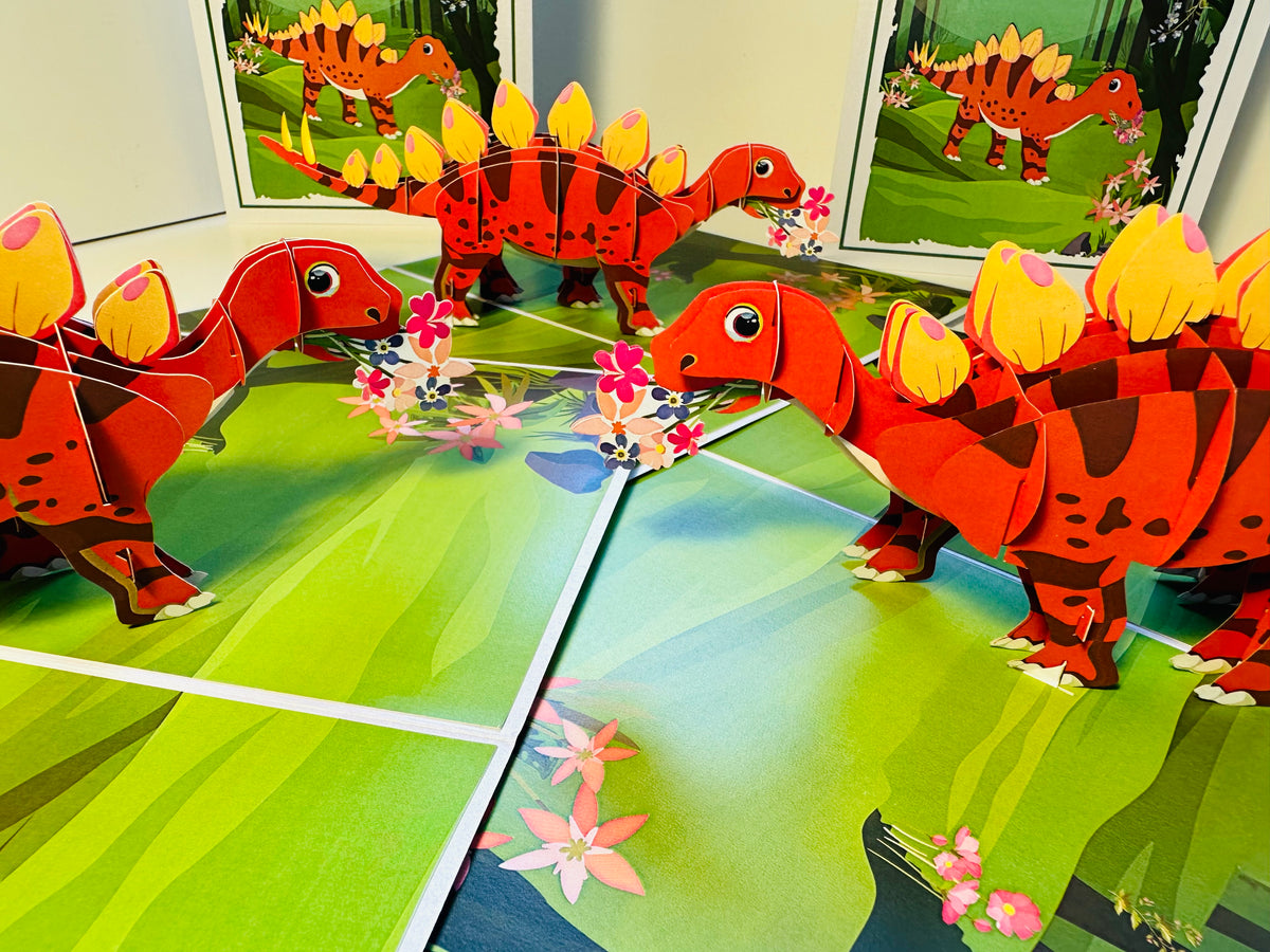 Jungle Baby Dinosaur Origami Pop Cards 3D Pop Up Greeting Card Happy Birthday Thank You Handmade Gift Thinking of You Blank Card for Any Occasion Happy Mother's Day Happy Father's Australiana Celebrate the Beauty of Animals Perfect Gift for Boy
