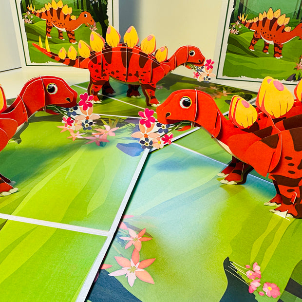 Jungle Baby Dinosaur Origami Pop Cards 3D Pop Up Greeting Card Happy Birthday Thank You Handmade Gift Thinking of You Blank Card for Any Occasion Happy Mother's Day Happy Father's Australiana Celebrate the Beauty of Animals Perfect Gift for Boy