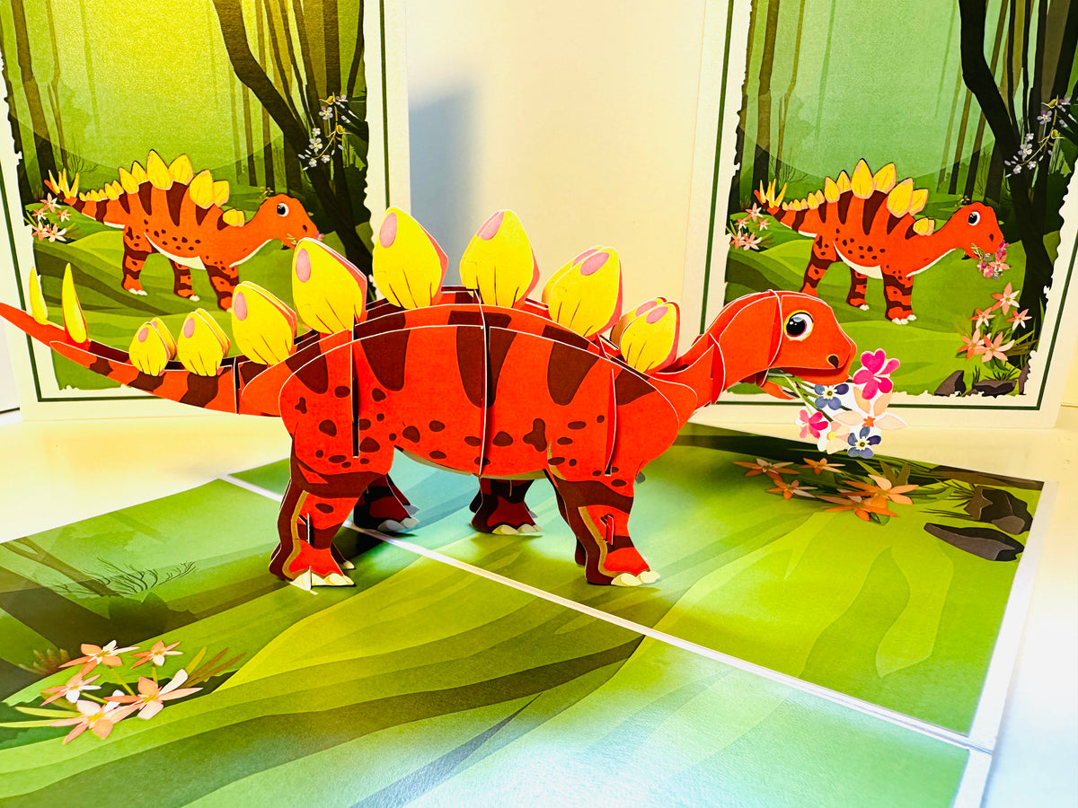 Jungle Baby Dinosaur Origami Pop Cards 3D Pop Up Greeting Card Happy Birthday Thank You Handmade Gift Thinking of You Blank Card for Any Occasion Happy Mother's Day Happy Father's Australiana Celebrate the Beauty of Animals Perfect Gift for Boy