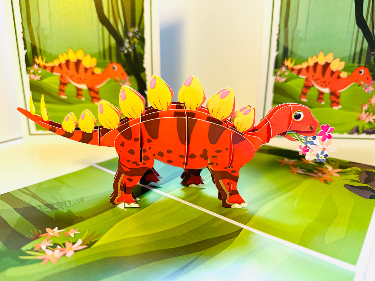 Jungle Baby Dinosaur Origami Pop Cards 3D Pop Up Greeting Card Happy Birthday Thank You Handmade Gift Thinking of You Blank Card for Any Occasion Happy Mother's Day Happy Father's Australiana Celebrate the Beauty of Animals Perfect Gift for Boy