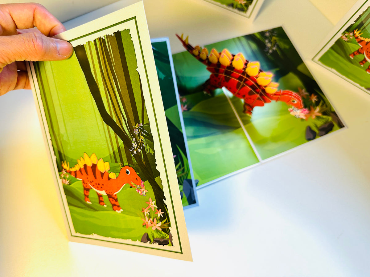 Jungle Baby Dinosaur Origami Pop Cards 3D Pop Up Greeting Card Happy Birthday Thank You Handmade Gift Thinking of You Blank Card for Any Occasion Happy Mother's Day Happy Father's Australiana Celebrate the Beauty of Animals Perfect Gift for Boy