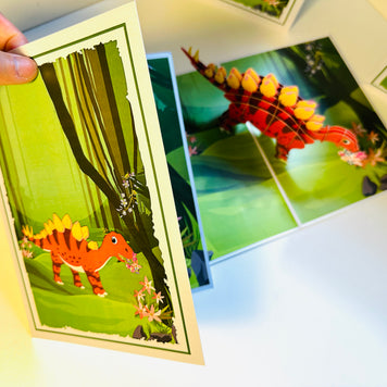 Jungle Baby Dinosaur Origami Pop Cards 3D Pop Up Greeting Card Happy Birthday Thank You Handmade Gift Thinking of You Blank Card for Any Occasion Happy Mother's Day Happy Father's Australiana Celebrate the Beauty of Animals Perfect Gift for Boy