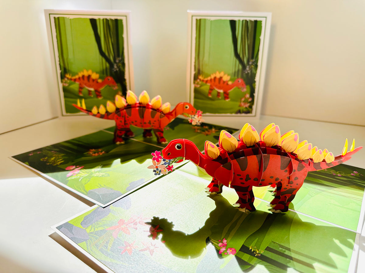 Jungle Baby Dinosaur Origami Pop Cards 3D Pop Up Greeting Card Happy Birthday Thank You Handmade Gift Thinking of You Blank Card for Any Occasion Happy Mother's Day Happy Father's Australiana Celebrate the Beauty of Animals Perfect Gift for Boy