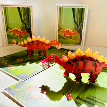Jungle Baby Dinosaur Origami Pop Cards 3D Pop Up Greeting Card Happy Birthday Thank You Handmade Gift Thinking of You Blank Card for Any Occasion Happy Mother's Day Happy Father's Australiana Celebrate the Beauty of Animals Perfect Gift for Boy