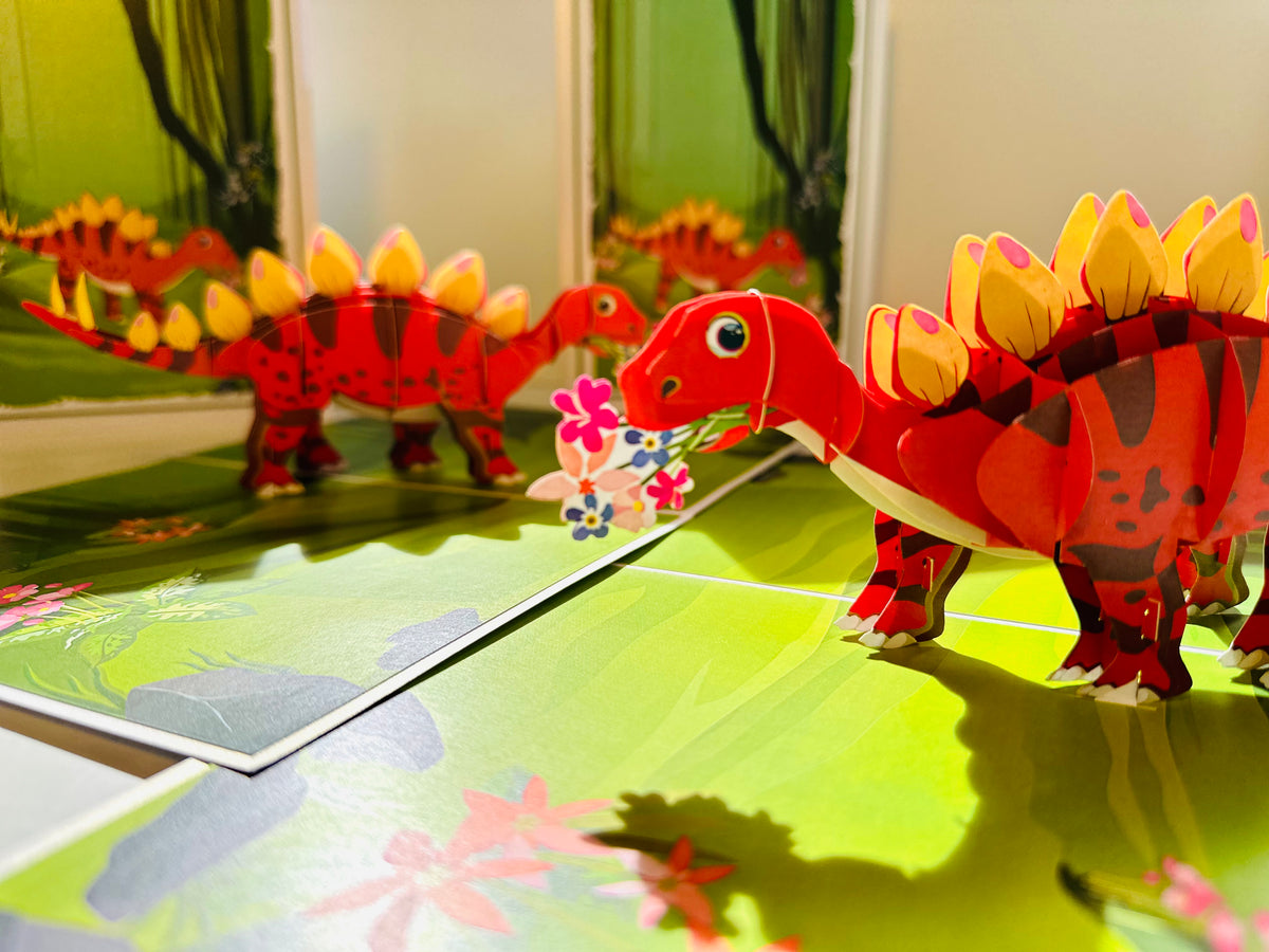 Jungle Baby Dinosaur Origami Pop Cards 3D Pop Up Greeting Card Happy Birthday Thank You Handmade Gift Thinking of You Blank Card for Any Occasion Happy Mother's Day Happy Father's Australiana Celebrate the Beauty of Animals Perfect Gift for Boy