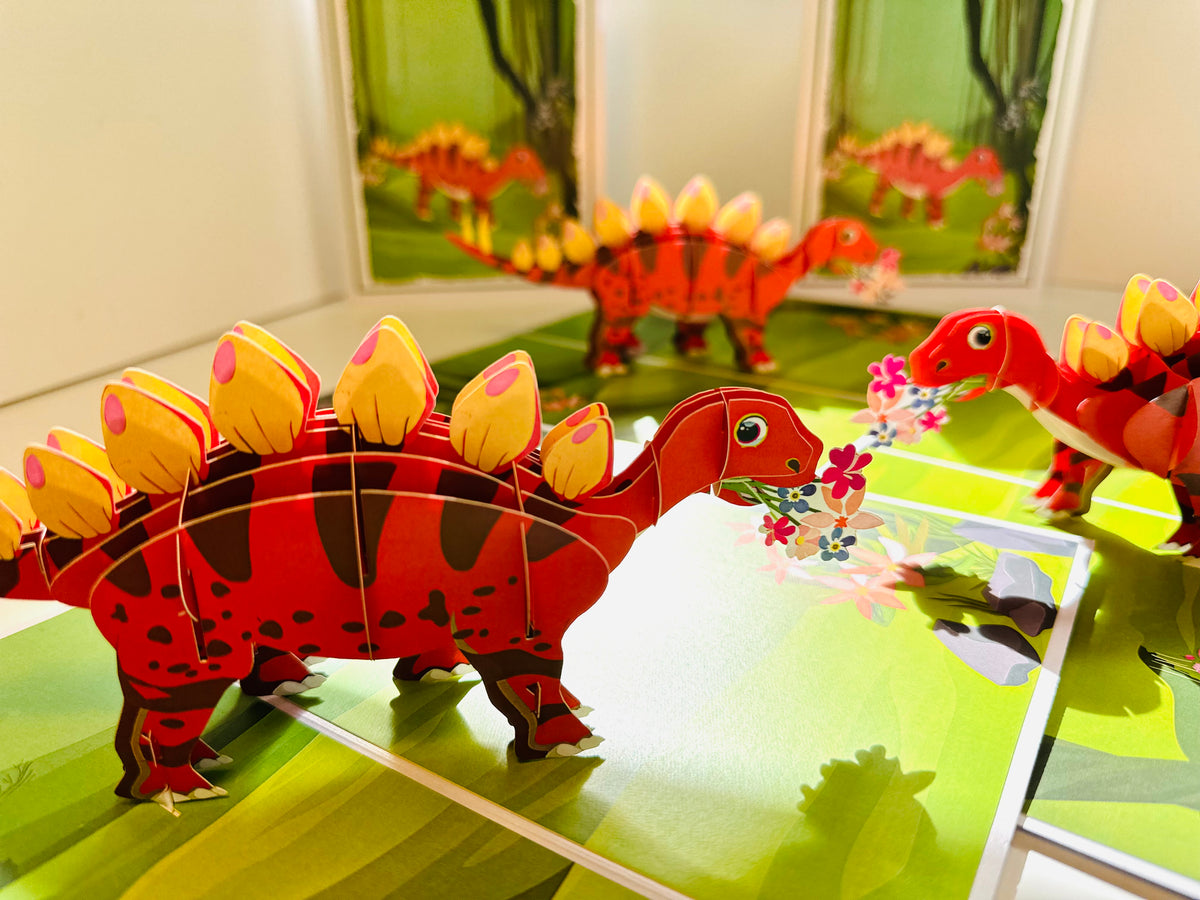Jungle Baby Dinosaur Origami Pop Cards 3D Pop Up Greeting Card Happy Birthday Thank You Handmade Gift Thinking of You Blank Card for Any Occasion Happy Mother's Day Happy Father's Australiana Celebrate the Beauty of Animals Perfect Gift for Boy