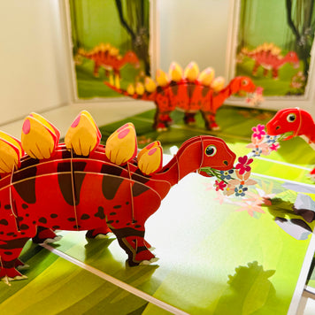 Jungle Baby Dinosaur Origami Pop Cards 3D Pop Up Greeting Card Happy Birthday Thank You Handmade Gift Thinking of You Blank Card for Any Occasion Happy Mother's Day Happy Father's Australiana Celebrate the Beauty of Animals Perfect Gift for Boy