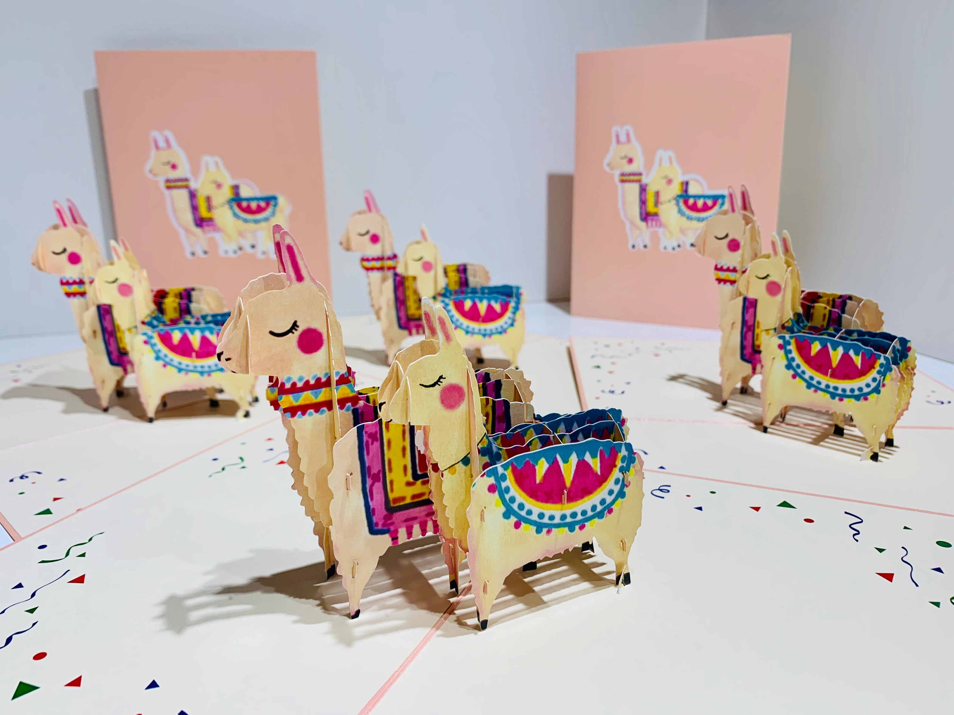LLAMA - Mother & Baby Origami Pop Cards 3D Pop Up Greeting Card Happy Birthday Thank You Handmade Gift Thinking of You Blank Card for Any Occasion Happy Mother's Day Australiana Celebrate the Beauty of Animals Perfect Gift for Girl