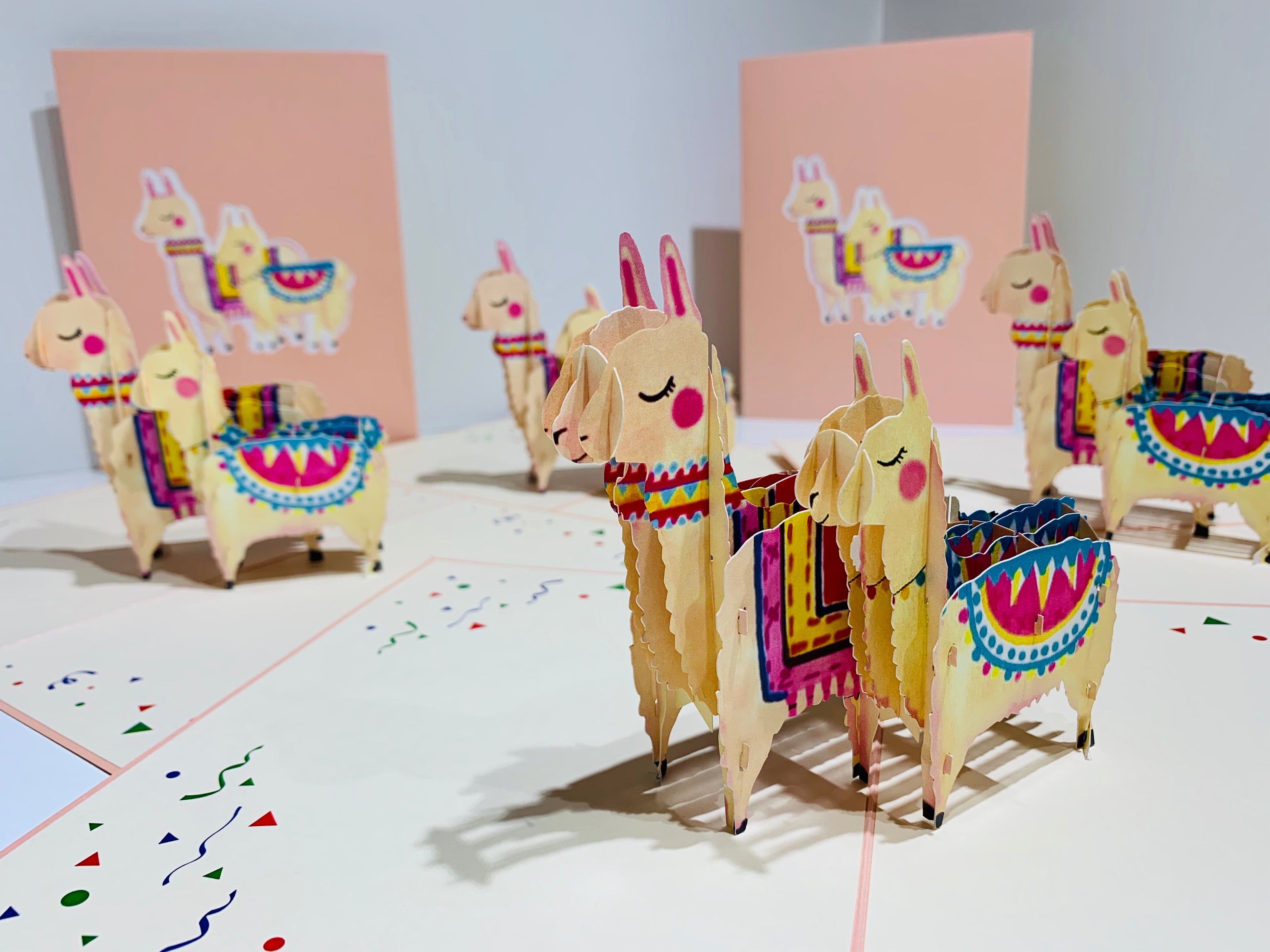 LLAMA - Mother & Baby Origami Pop Cards 3D Pop Up Greeting Card Happy Birthday Thank You Handmade Gift Thinking of You Blank Card for Any Occasion Happy Mother's Day Australiana Celebrate the Beauty of Animals Perfect Gift for Girl