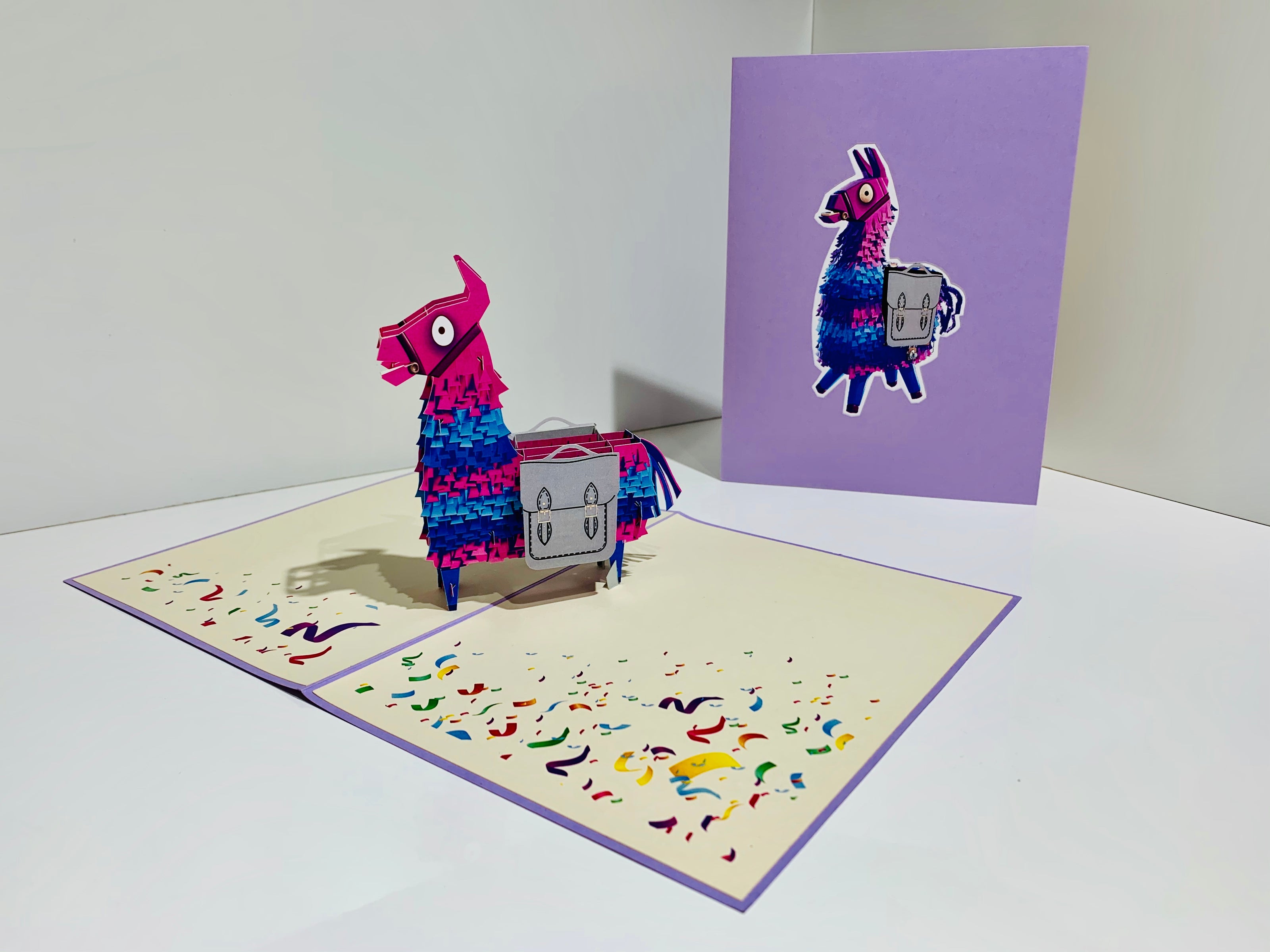 Purple LLAMA - Keep Being Llamazing Origami Pop Cards 3D Pop Up Greeting Card Happy Birthday Thank You Handmade Gift Thinking of You Blank Card for Any Occasion Happy Mother's Day Australiana Celebrate the Beauty of Animals Perfect Gift for Baby