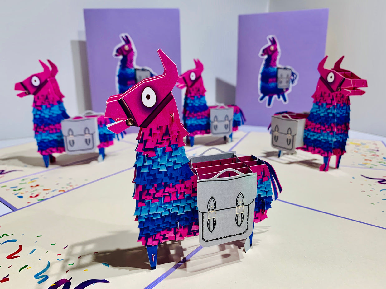 Purple LLAMA - Keep Being Llamazing Origami Pop Cards 3D Pop Up Greeting Card Happy Birthday Thank You Handmade Gift Thinking of You Blank Card for Any Occasion Happy Mother's Day Australiana Celebrate the Beauty of Animals Perfect Gift for Baby