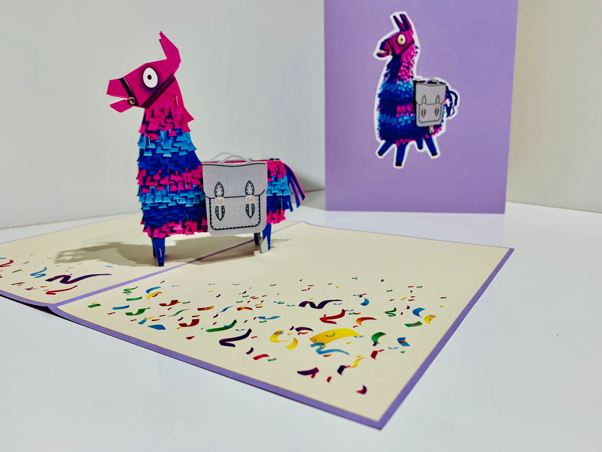 Purple LLAMA - Keep Being Llamazing Origami Pop Cards 3D Pop Up Greeting Card Happy Birthday Thank You Handmade Gift Thinking of You Blank Card for Any Occasion Happy Mother's Day Australiana Celebrate the Beauty of Animals Perfect Gift for Baby