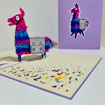Purple LLAMA - Keep Being Llamazing Origami Pop Cards 3D Pop Up Greeting Card Happy Birthday Thank You Handmade Gift Thinking of You Blank Card for Any Occasion Happy Mother's Day Australiana Celebrate the Beauty of Animals Perfect Gift for Baby