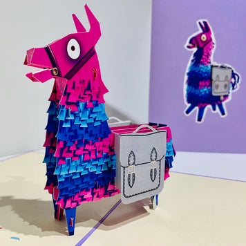 Purple LLAMA - Keep Being Llamazing Origami Pop Cards 3D Pop Up Greeting Card Happy Birthday Thank You Handmade Gift Thinking of You Blank Card for Any Occasion Happy Mother's Day Australiana Celebrate the Beauty of Animals Perfect Gift for Baby
