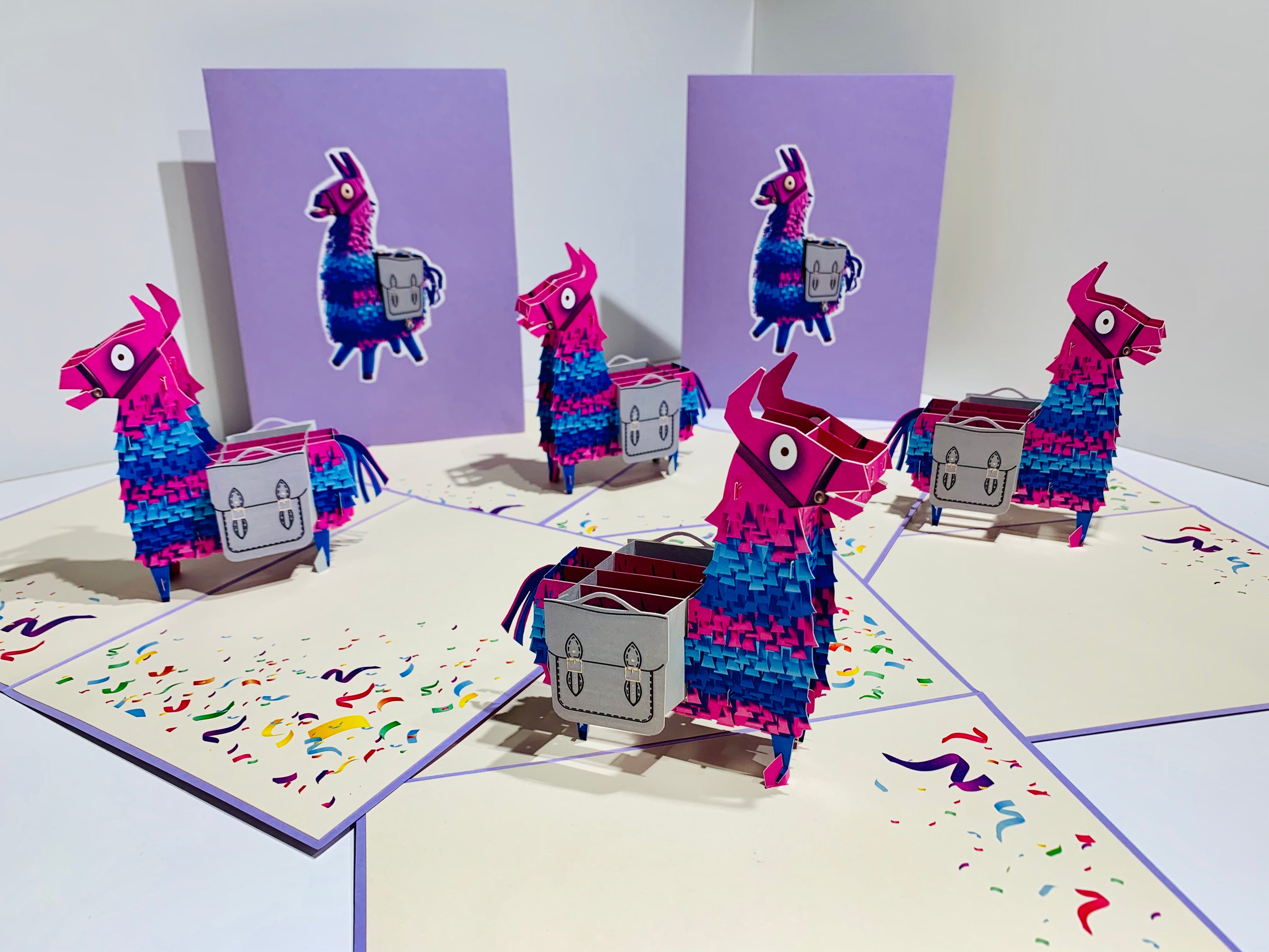 Purple LLAMA - Keep Being Llamazing Origami Pop Cards 3D Pop Up Greeting Card Happy Birthday Thank You Handmade Gift Thinking of You Blank Card for Any Occasion Happy Mother's Day Australiana Celebrate the Beauty of Animals Perfect Gift for Baby