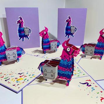 Purple LLAMA - Keep Being Llamazing Origami Pop Cards 3D Pop Up Greeting Card Happy Birthday Thank You Handmade Gift Thinking of You Blank Card for Any Occasion Happy Mother's Day Australiana Celebrate the Beauty of Animals Perfect Gift for Baby