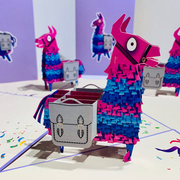 Purple LLAMA - Keep Being Llamazing Origami Pop Cards 3D Pop Up Greeting Card Happy Birthday Thank You Handmade Gift Thinking of You Blank Card for Any Occasion Happy Mother's Day Australiana Celebrate the Beauty of Animals Perfect Gift for Baby