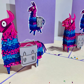 Purple LLAMA - Keep Being Llamazing Origami Pop Cards 3D Pop Up Greeting Card Happy Birthday Thank You Handmade Gift Thinking of You Blank Card for Any Occasion Happy Mother's Day Australiana Celebrate the Beauty of Animals Perfect Gift for Baby