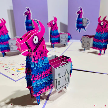 Purple LLAMA - Keep Being Llamazing Origami Pop Cards 3D Pop Up Greeting Card Happy Birthday Thank You Handmade Gift Thinking of You Blank Card for Any Occasion Happy Mother's Day Australiana Celebrate the Beauty of Animals Perfect Gift for Baby