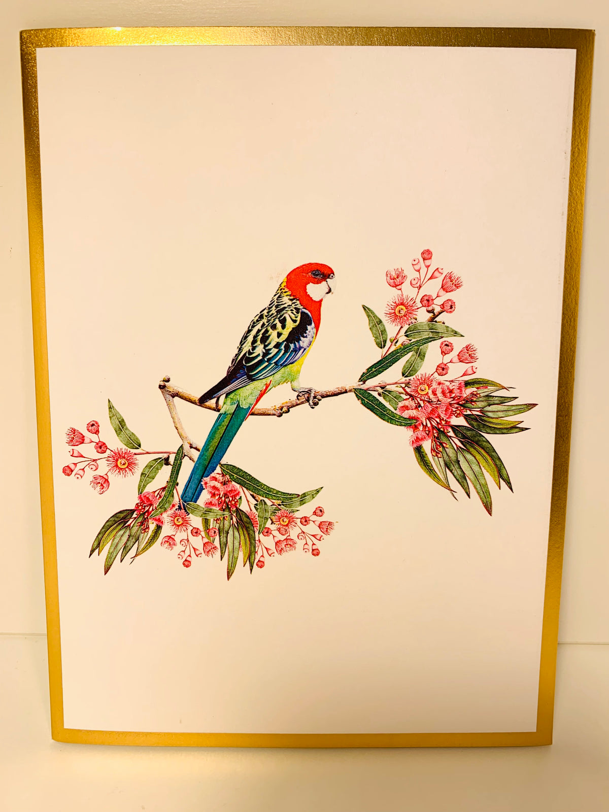 LUXURY Gold Single Eastern Rosella Parrot Australian Bird Origami Pop Cards 3D Pop Up Greeting Card Happy Birthday Thank You Handmade Gift Thinking of You Blank Card for Any Occasion Happy Mother's Day Happy Father's Australiana Birds