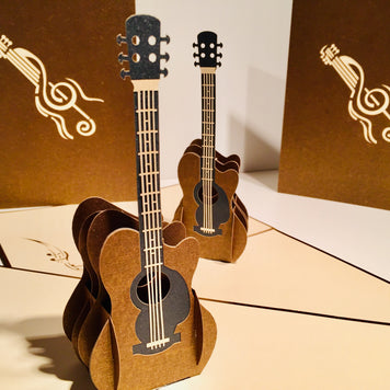 Large Guitar Card Origami Pop Cards 3D Pop Up Greeting Card Celebrate Happy Birthday Thank You Handmade Best Wishes Gift Thinking of You Blank Card for Any Occasion Happy Mother's Day Happy Father's Day Australiana Celebration