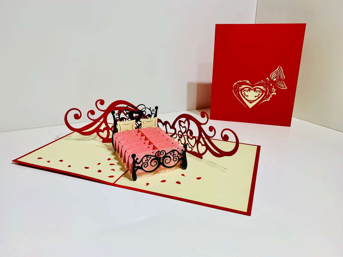 Love Bedding - Origami Pop Cards 3D Pop Up Greeting Card Merry Christmas Thank You Handmade Best Wishes Blank Card Gift Happy Holidays Celebrate the Special Day Moment with Family and Friends