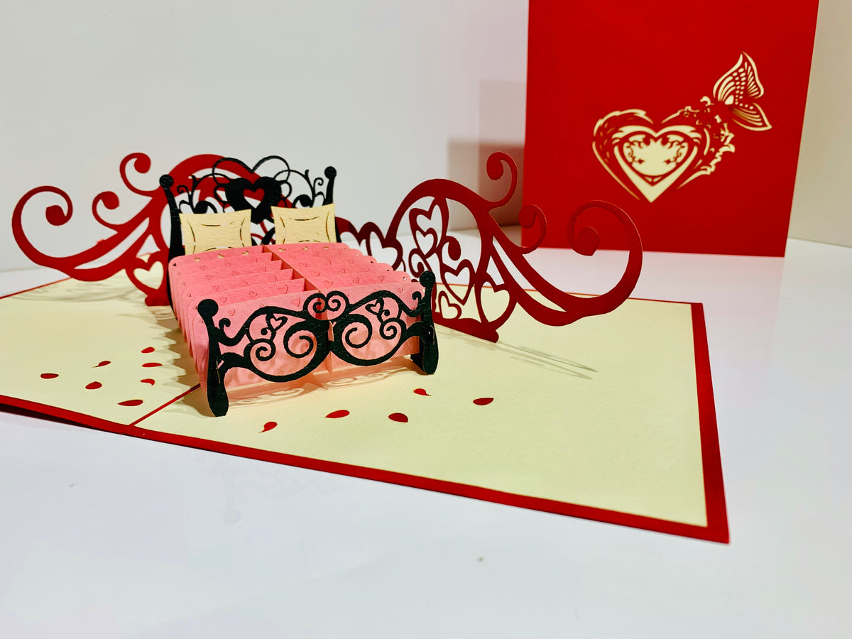 Love Bedding - Origami Pop Cards 3D Pop Up Greeting Card Merry Christmas Thank You Handmade Best Wishes Blank Card Gift Happy Holidays Celebrate the Special Day Moment with Family and Friends