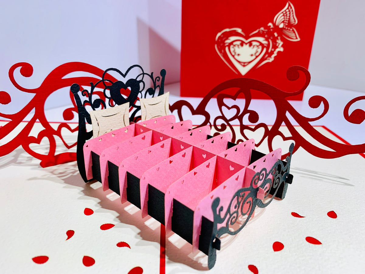 Love Bedding - Origami Pop Cards 3D Pop Up Greeting Card Merry Christmas Thank You Handmade Best Wishes Blank Card Gift Happy Holidays Celebrate the Special Day Moment with Family and Friends