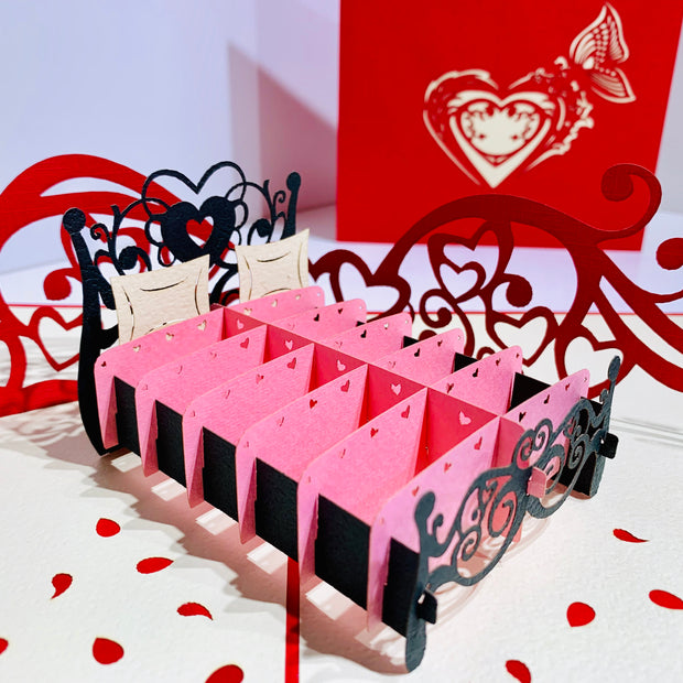 Love Bedding - Origami Pop Cards 3D Pop Up Greeting Card Merry Christmas Thank You Handmade Best Wishes Blank Card Gift Happy Holidays Celebrate the Special Day Moment with Family and Friends