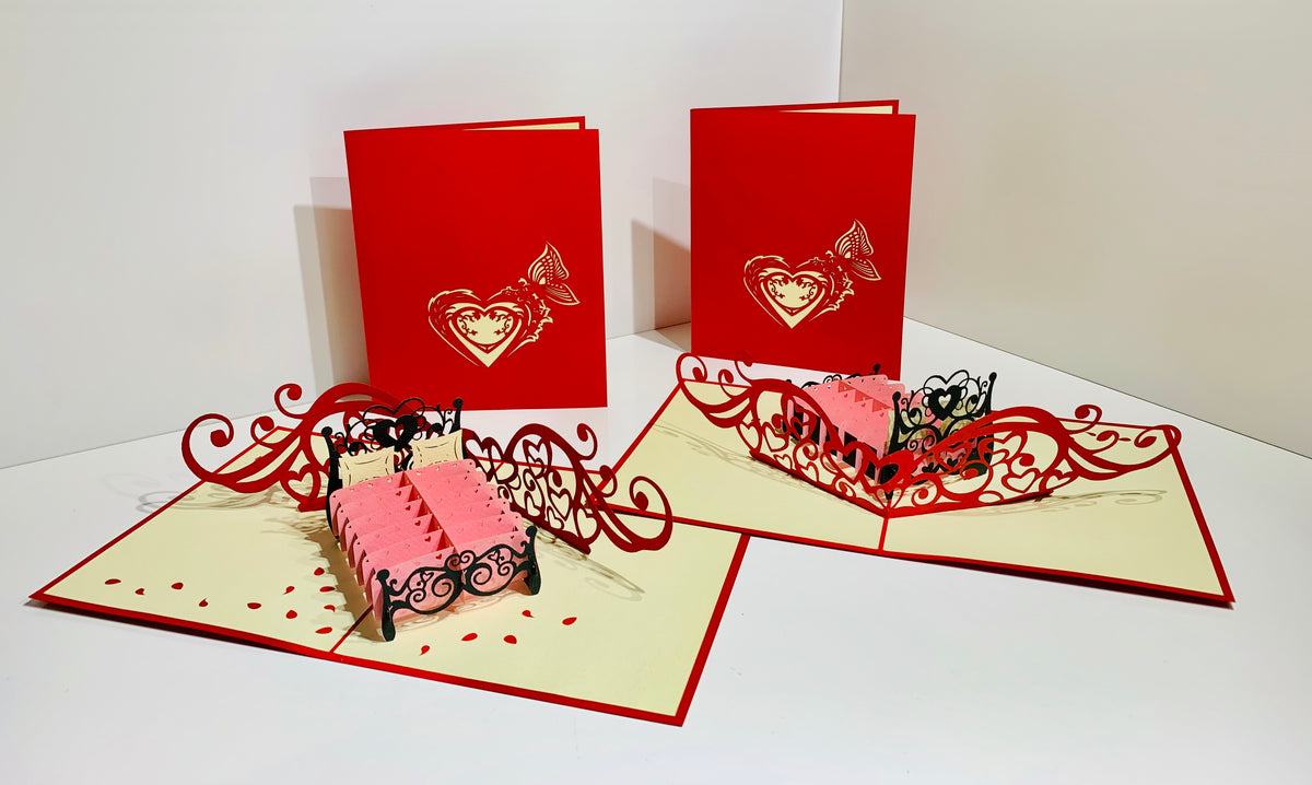 Love Bedding - Origami Pop Cards 3D Pop Up Greeting Card Merry Christmas Thank You Handmade Best Wishes Blank Card Gift Happy Holidays Celebrate the Special Day Moment with Family and Friends