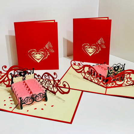 Love Bedding - Origami Pop Cards 3D Pop Up Greeting Card Merry Christmas Thank You Handmade Best Wishes Blank Card Gift Happy Holidays Celebrate the Special Day Moment with Family and Friends