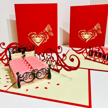 Love Bedding - Origami Pop Cards 3D Pop Up Greeting Card Merry Christmas Thank You Handmade Best Wishes Blank Card Gift Happy Holidays Celebrate the Special Day Moment with Family and Friends