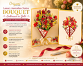 Luxury Australian Native Bouquet of Flowers Embossed Origami Pop Cards 3D Pop Up Greeting Card Happy Birthday Thank You Handmade Gift Thinking of You Blank Card for Any Occasion Happy Mother's Day Happy Father's Australiana Celebrate the Beauty of Flower