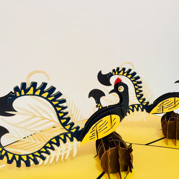 Lyrebird Australian Native Bird Origami Pop Cards 3D Pop Up Greeting Card Happy Birthday Thank You Handmade Gift Thinking of You Blank Card for Any Occasion Happy Mother's Day Happy Father's Australiana Birds
