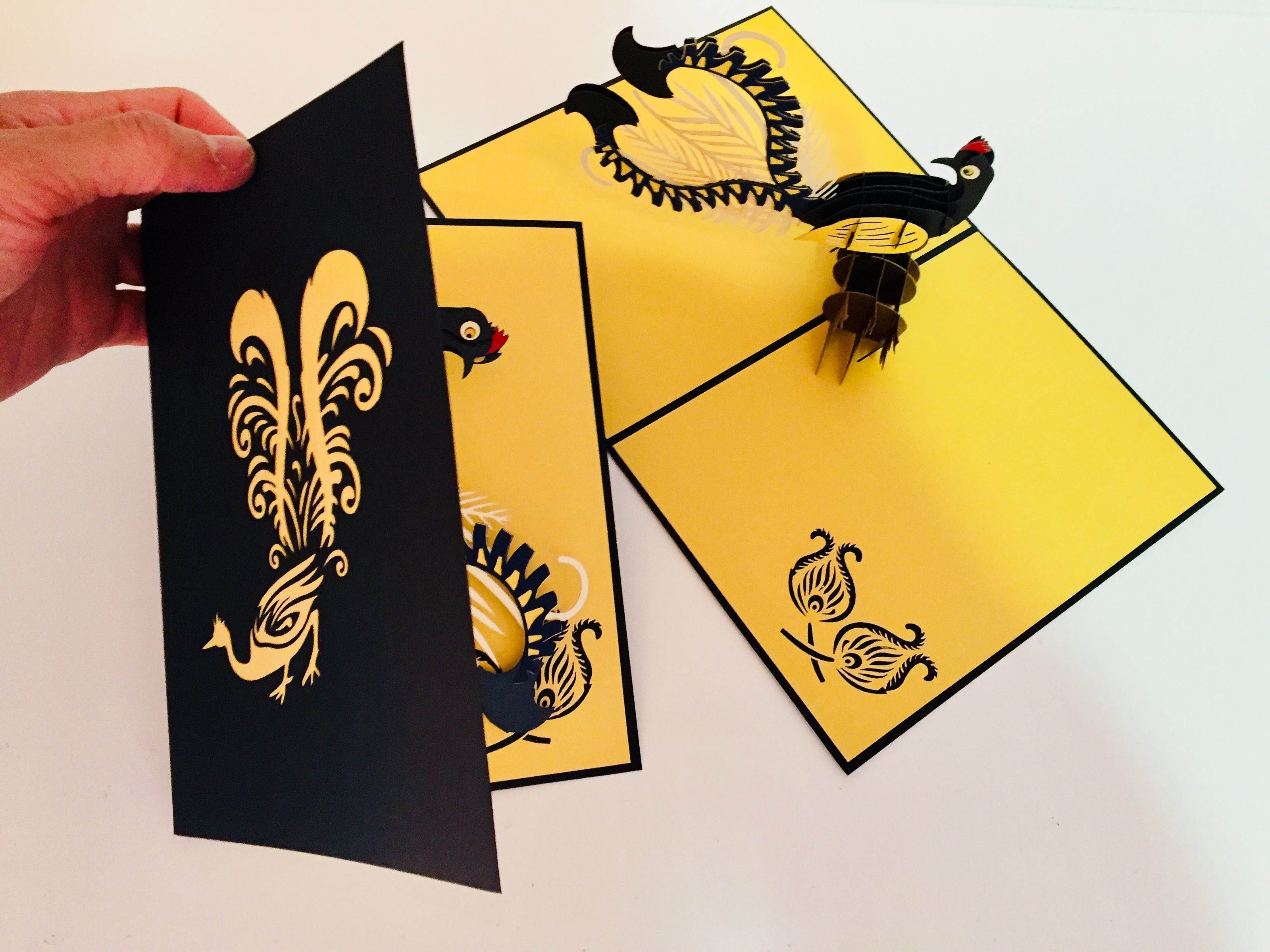 Lyrebird Australian Native Bird Origami Pop Cards 3D Pop Up Greeting Card Happy Birthday Thank You Handmade Gift Thinking of You Blank Card for Any Occasion Happy Mother's Day Happy Father's Australiana Birds