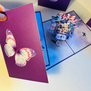 Magic Flying Butterfly Gift Box ~ Symbol of Transformation, Hope and Faith Origami Pop Cards 3D Pop Up Greeting Card Happy Birthday Thank You Handmade Gift Thinking of You Blank Card for Any Occasion Happy Mother's Day Happy Father's Australiana