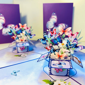 Magic Flying Butterfly Gift Box ~ Symbol of Transformation, Hope and Faith Origami Pop Cards 3D Pop Up Greeting Card Happy Birthday Thank You Handmade Gift Thinking of You Blank Card for Any Occasion Happy Mother's Day Happy Father's Australiana