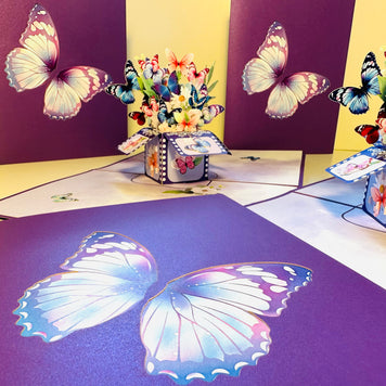 Magic Flying Butterfly Gift Box ~ Symbol of Transformation, Hope and Faith Origami Pop Cards 3D Pop Up Greeting Card Happy Birthday Thank You Handmade Gift Thinking of You Blank Card for Any Occasion Happy Mother's Day Happy Father's Australiana