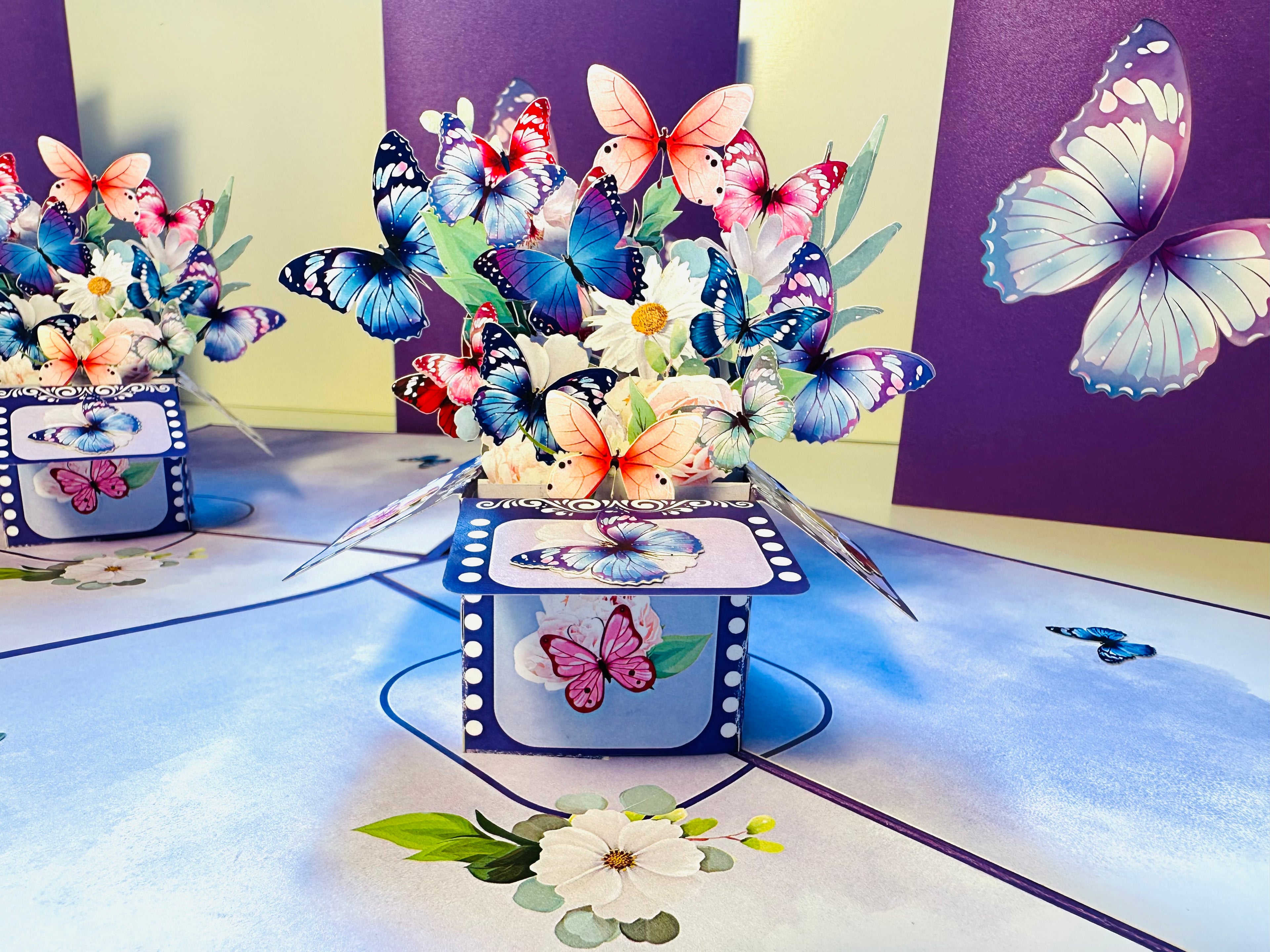 Magic Flying Butterfly Gift Box ~ Symbol of Transformation, Hope and Faith Origami Pop Cards 3D Pop Up Greeting Card Happy Birthday Thank You Handmade Gift Thinking of You Blank Card for Any Occasion Happy Mother's Day Happy Father's Australiana