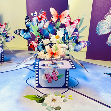 Magic Flying Butterfly Gift Box ~ Symbol of Transformation, Hope and Faith Origami Pop Cards 3D Pop Up Greeting Card Happy Birthday Thank You Handmade Gift Thinking of You Blank Card for Any Occasion Happy Mother's Day Happy Father's Australiana