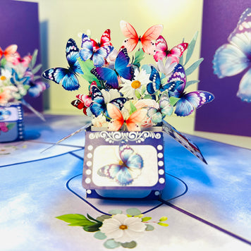 Magic Flying Butterfly Gift Box ~ Symbol of Transformation, Hope and Faith Origami Pop Cards 3D Pop Up Greeting Card Happy Birthday Thank You Handmade Gift Thinking of You Blank Card for Any Occasion Happy Mother's Day Happy Father's Australiana