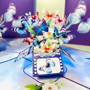 Magic Flying Butterfly Gift Box ~ Symbol of Transformation, Hope and Faith Origami Pop Cards 3D Pop Up Greeting Card Happy Birthday Thank You Handmade Gift Thinking of You Blank Card for Any Occasion Happy Mother's Day Happy Father's Australiana