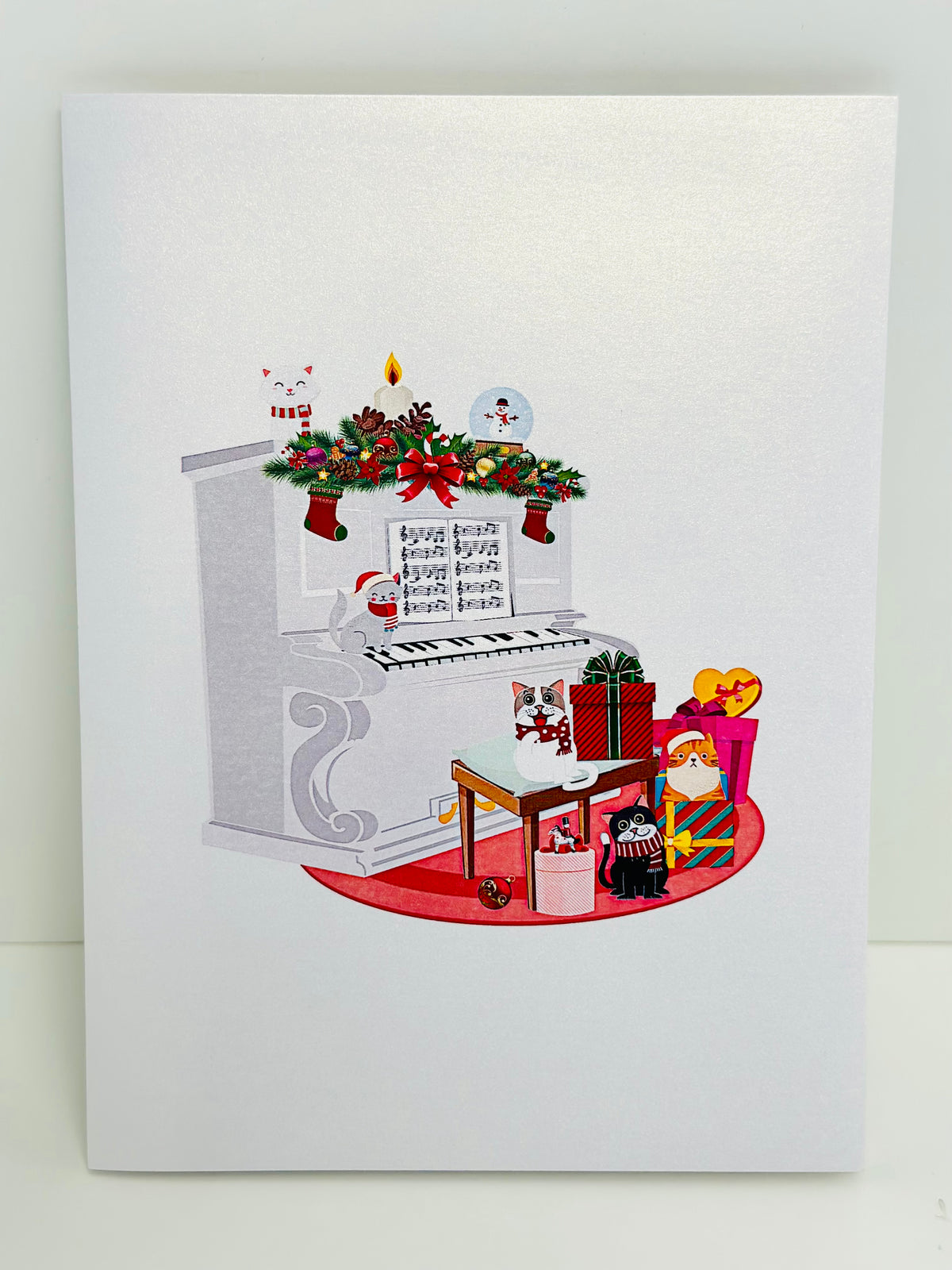 Meow Christmas Cat Party Origami Pop Cards 3D Pop Up Greeting Card Merry Christmas Thank You Handmade Best Wishes Blank Card Gift Happy Holidays Celebrate the Special Day Moment with Family and Friends