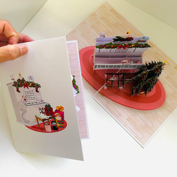 Meow Christmas Cat Party Origami Pop Cards 3D Pop Up Greeting Card Merry Christmas Thank You Handmade Best Wishes Blank Card Gift Happy Holidays Celebrate the Special Day Moment with Family and Friends