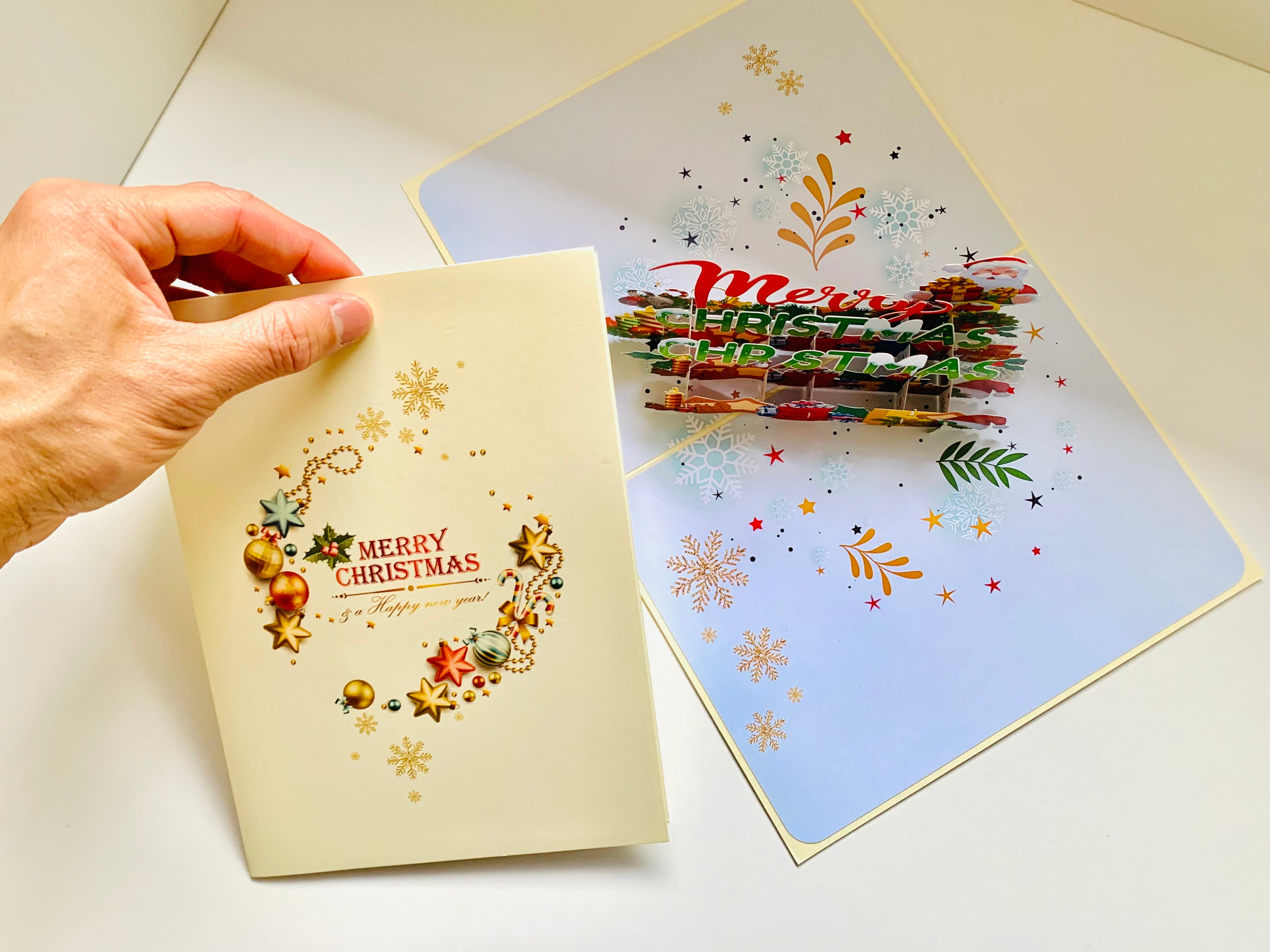 Merry Christmas Classic Santa with Presents Origami Pop Cards 3D Pop Up Greeting Card Merry Christmas Thank You Handmade Best Wishes Blank Card Gift Happy Holidays Celebrate the Special Day Moment with Family and Friends