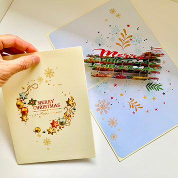 Merry Christmas Classic Santa with Presents Origami Pop Cards 3D Pop Up Greeting Card Merry Christmas Thank You Handmade Best Wishes Blank Card Gift Happy Holidays Celebrate the Special Day Moment with Family and Friends