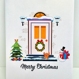 Merry Christmas House Origami Pop Cards 3D Pop Up Greeting Card Merry Christmas Thank You Handmade Best Wishes Blank Card Gift Happy Holidays Celebrate the Special Day Moment with Family and Friends