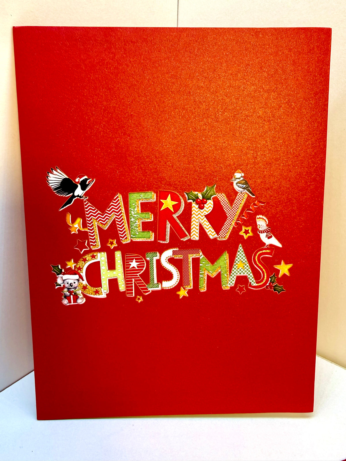 🎄 Merry Christmas with Australian Birds & Animals 🎄 Origami Pop Cards 3D Pop Up Greeting Card Merry Christmas Thank You Handmade Best Wishes Blank Card Gift Happy Holidays Celebrate the Special Day